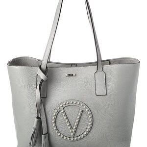 Valentino Light Gray Leather Tote